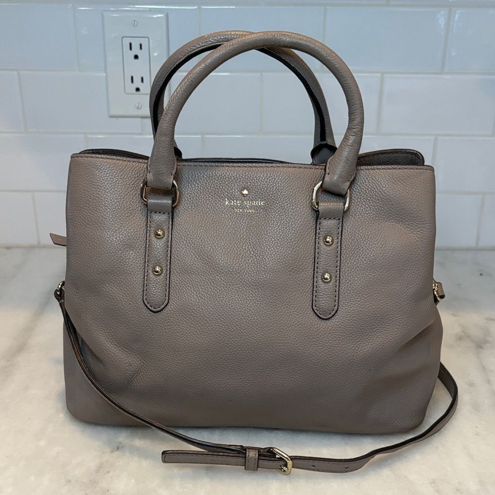 Kate Spade Bag Purse Handbag Leather Evangelie Larchmont Ave Crossbody Satchel